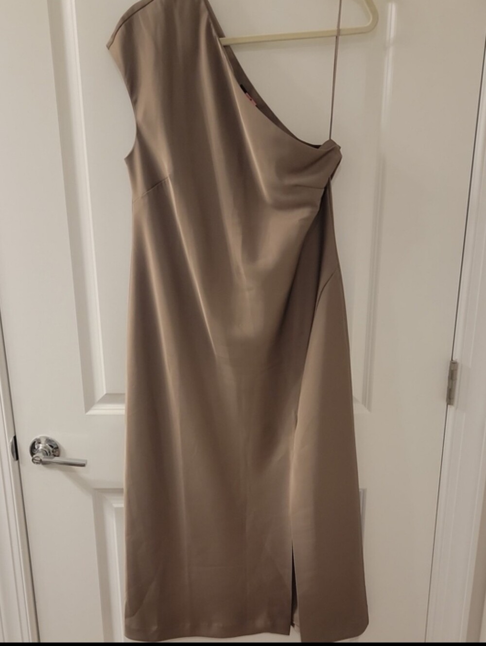 Banana Republic Factory One-Shoulder Dress in Taupe